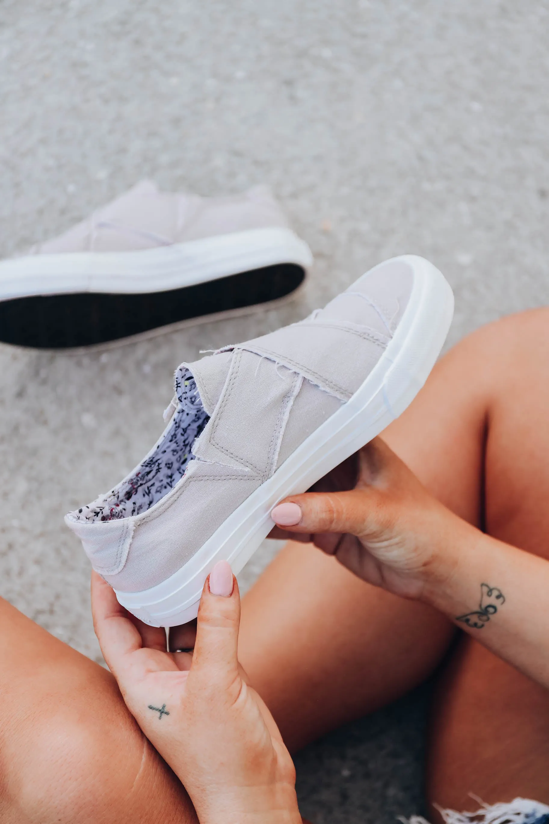 India Slip on Sneakers by Very G - Grey