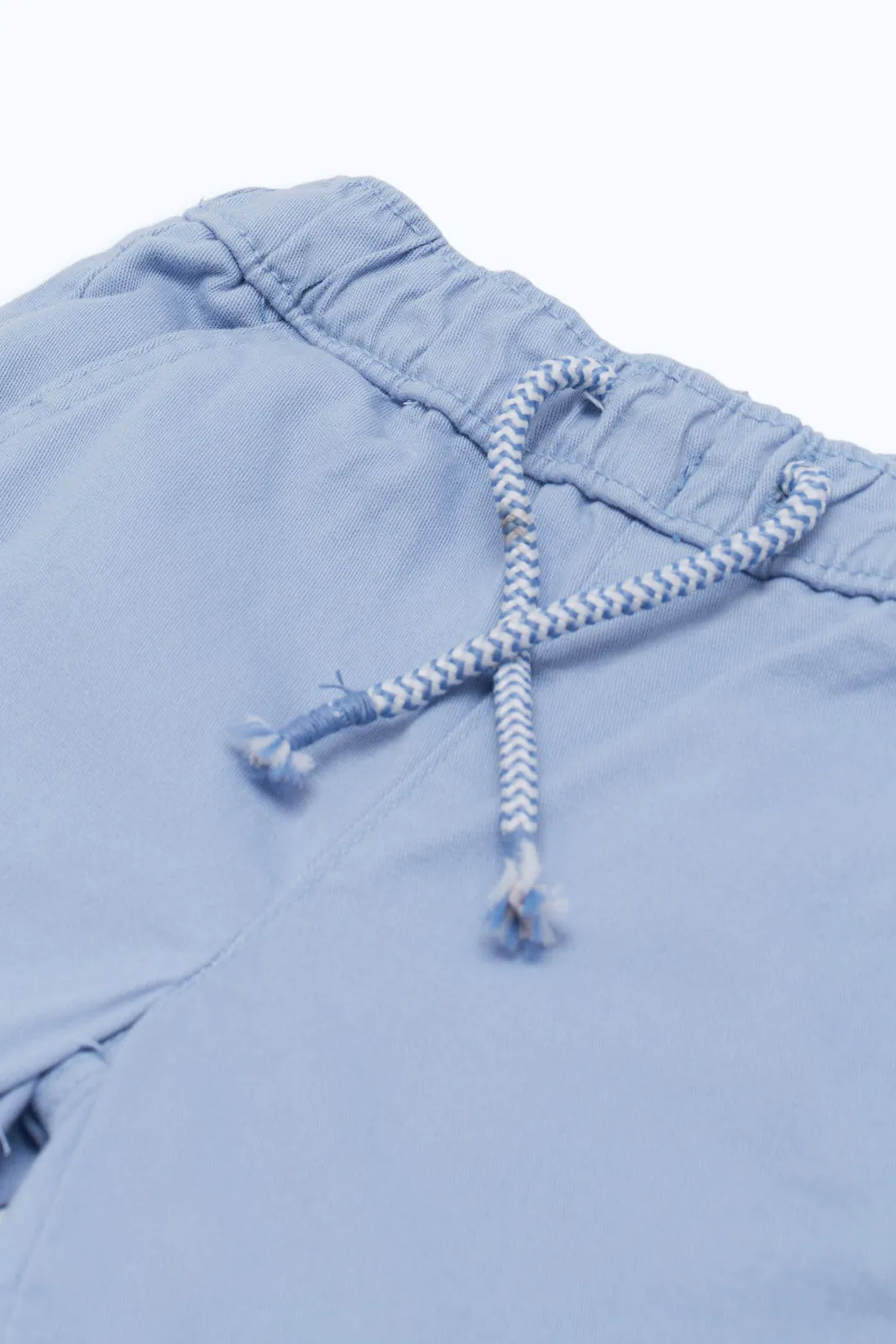Infant Boys Blue Twill Short Pull On