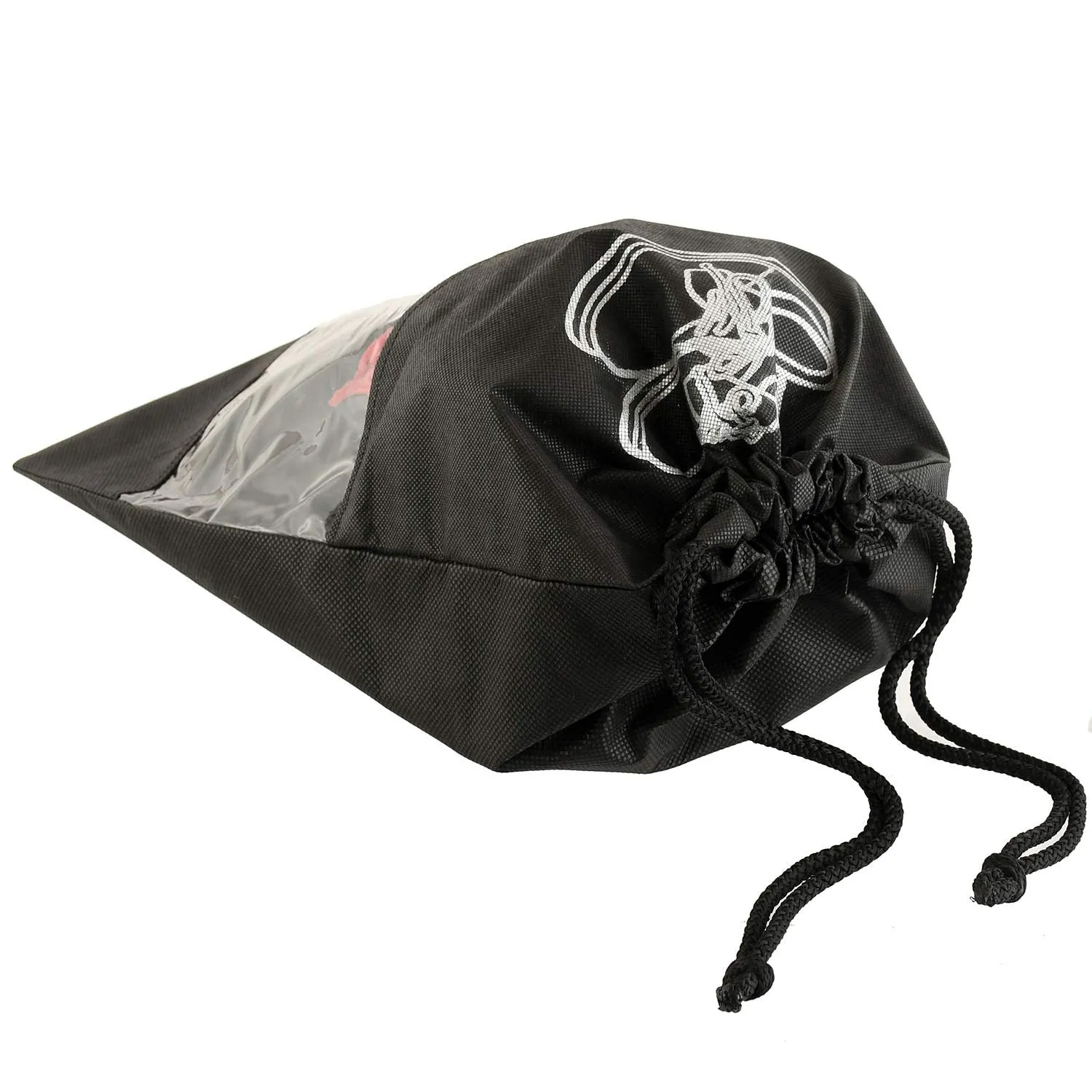 Kuber Industries 6 Piece Non Woven Travel Shoe Cover, String Bag Organizer, Black -CTMTC039514