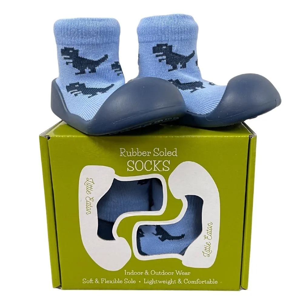 Little Eaton Rubber Soled Socks - Dinosaur