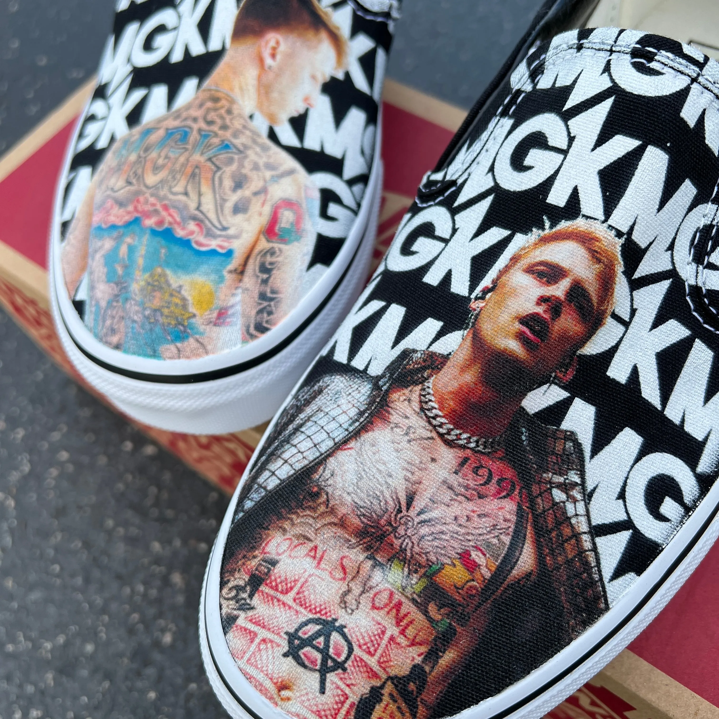 Machine Gun Kelly Custom Sneakers - MGK Slip On Vans