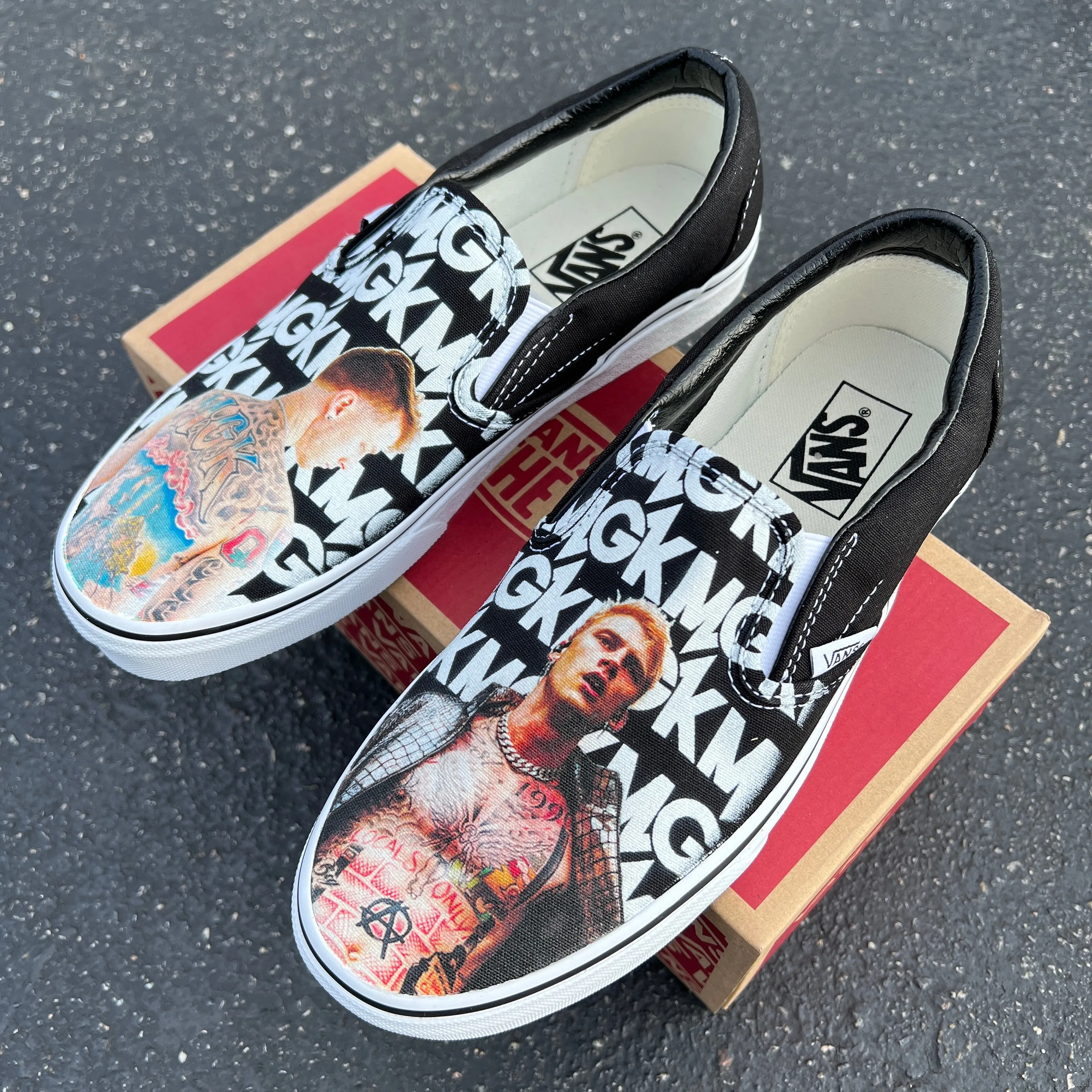 Machine Gun Kelly Custom Sneakers - MGK Slip On Vans