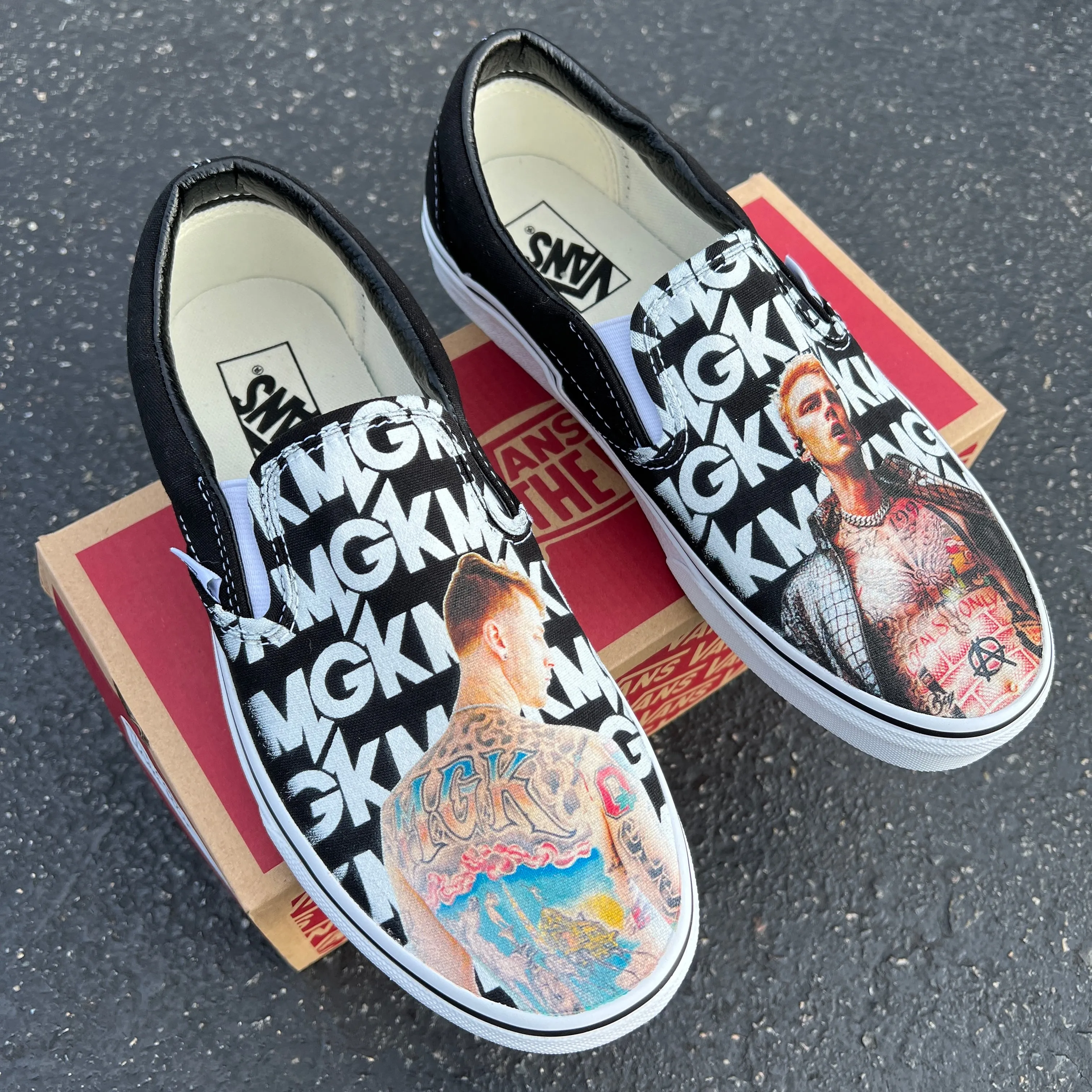 Machine Gun Kelly Custom Sneakers - MGK Slip On Vans
