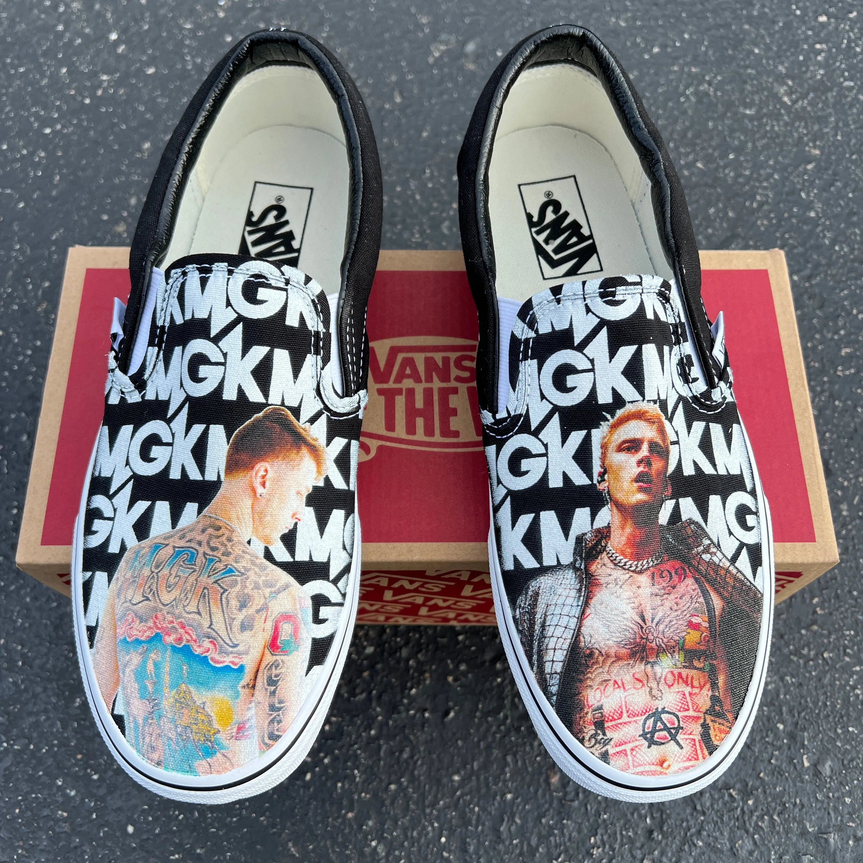 Machine Gun Kelly Custom Sneakers - MGK Slip On Vans