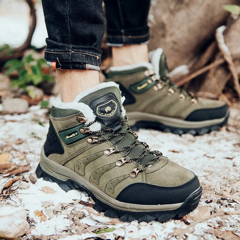 Man's joker winter autumn thermal villi outdoor anti-skid snow boots