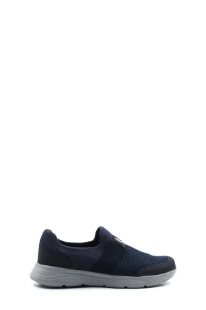 Men's Navy Slip-On Walking Shoes - Wessi
