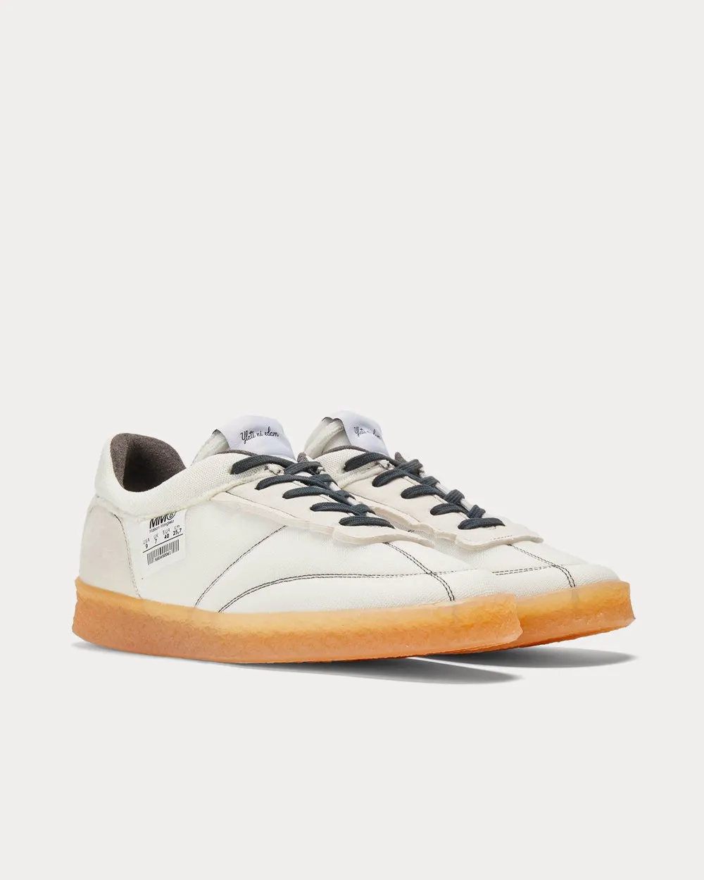 MM6 6 Inside Out 6 White Low Top Sneakers