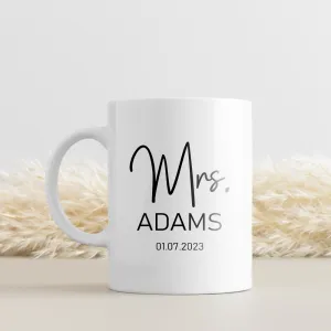 Mrs. Adams Custom Bride Mug (183)