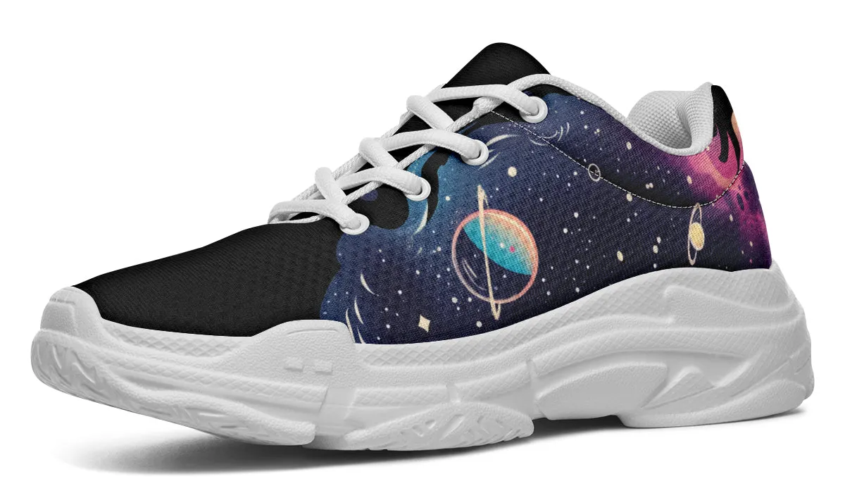Nebula Chunky Sneakers - Light Breathable and Comfortable Sports Shoes with Platform Soles