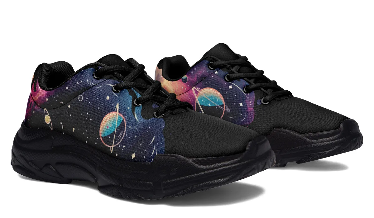 Nebula Chunky Sneakers - Light Breathable and Comfortable Sports Shoes with Platform Soles