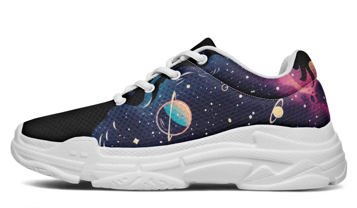 Nebula Chunky Sneakers - Light Breathable and Comfortable Sports Shoes with Platform Soles