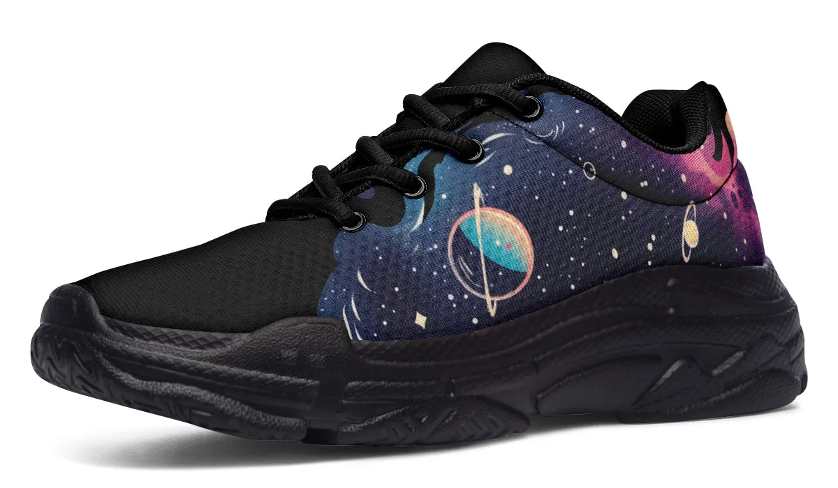 Nebula Chunky Sneakers - Light Breathable and Comfortable Sports Shoes with Platform Soles