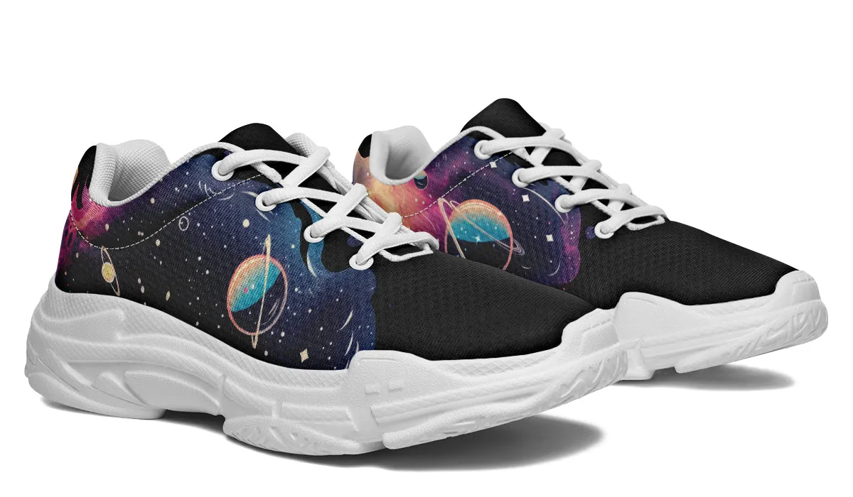 Nebula Chunky Sneakers - Light Breathable and Comfortable Sports Shoes with Platform Soles