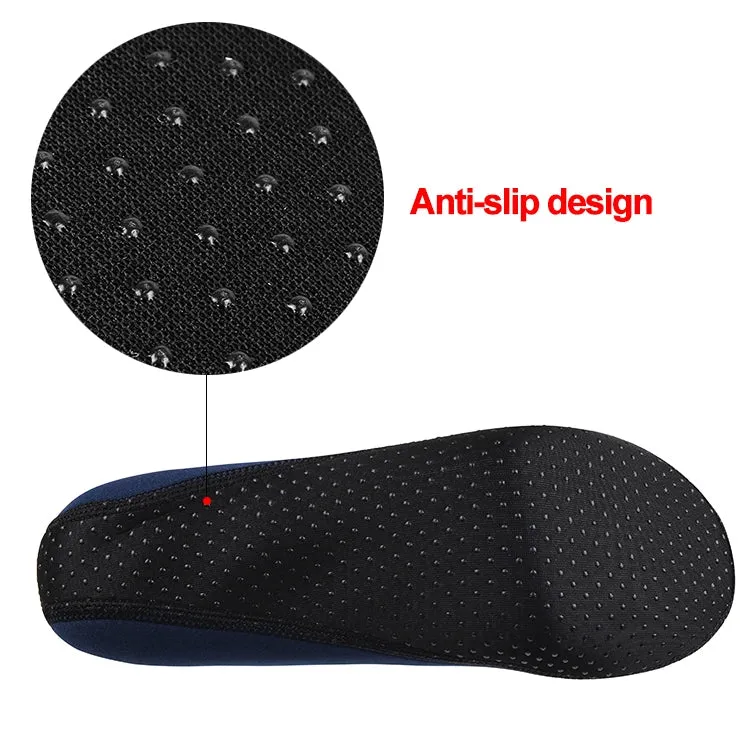 Non-slip Plastic Grain Texture Thick Cloth Sole Solid Color Diving Shoes and Socks, One Pair, Size:XXL (Navy Blue)