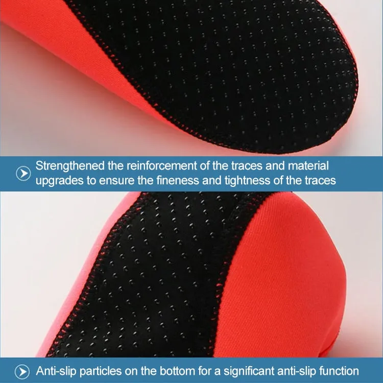 Non-slip Plastic Grain Texture Thick Cloth Sole Solid Color Diving Shoes and Socks, One Pair, Size:XXL (Navy Blue)