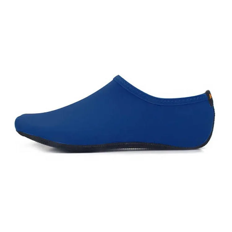 Non-slip Plastic Grain Texture Thick Cloth Sole Solid Color Diving Shoes and Socks, One Pair, Size:XXL (Navy Blue)