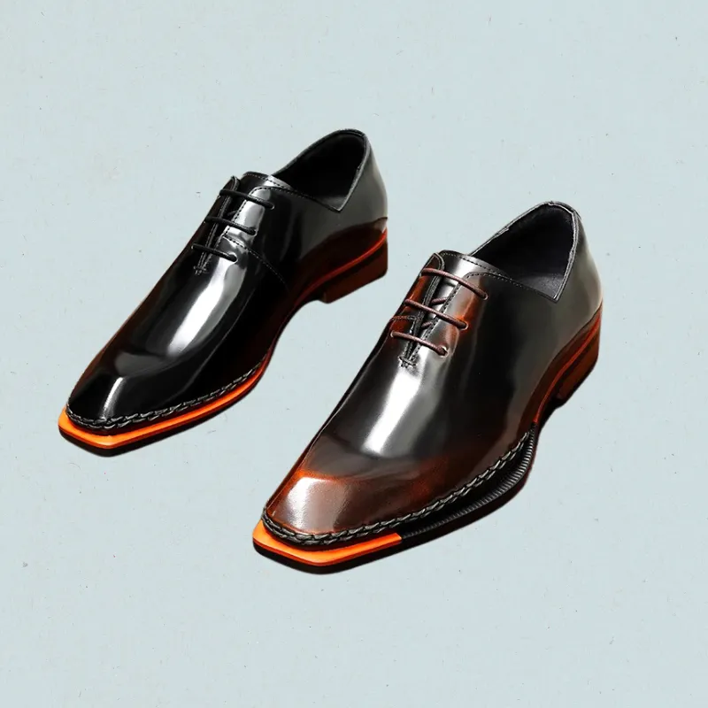 Pantheon Geometric Oxford Shoes –Italian Leather Men's Dress Shoes
