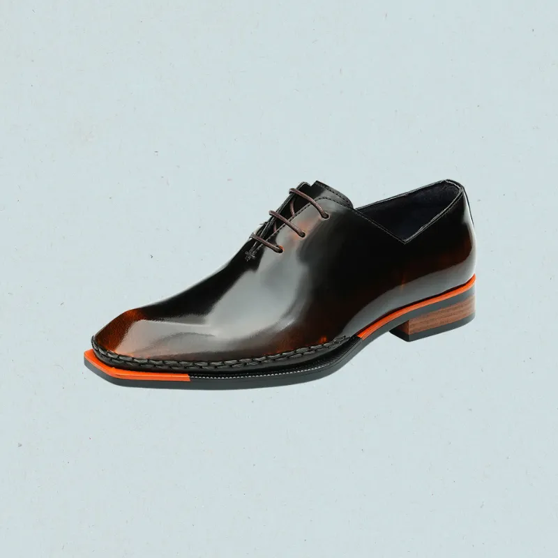Pantheon Geometric Oxford Shoes –Italian Leather Men's Dress Shoes