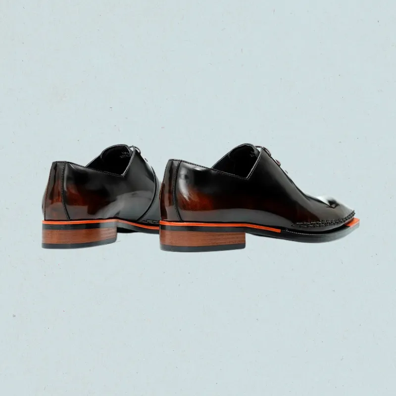 Pantheon Geometric Oxford Shoes –Italian Leather Men's Dress Shoes