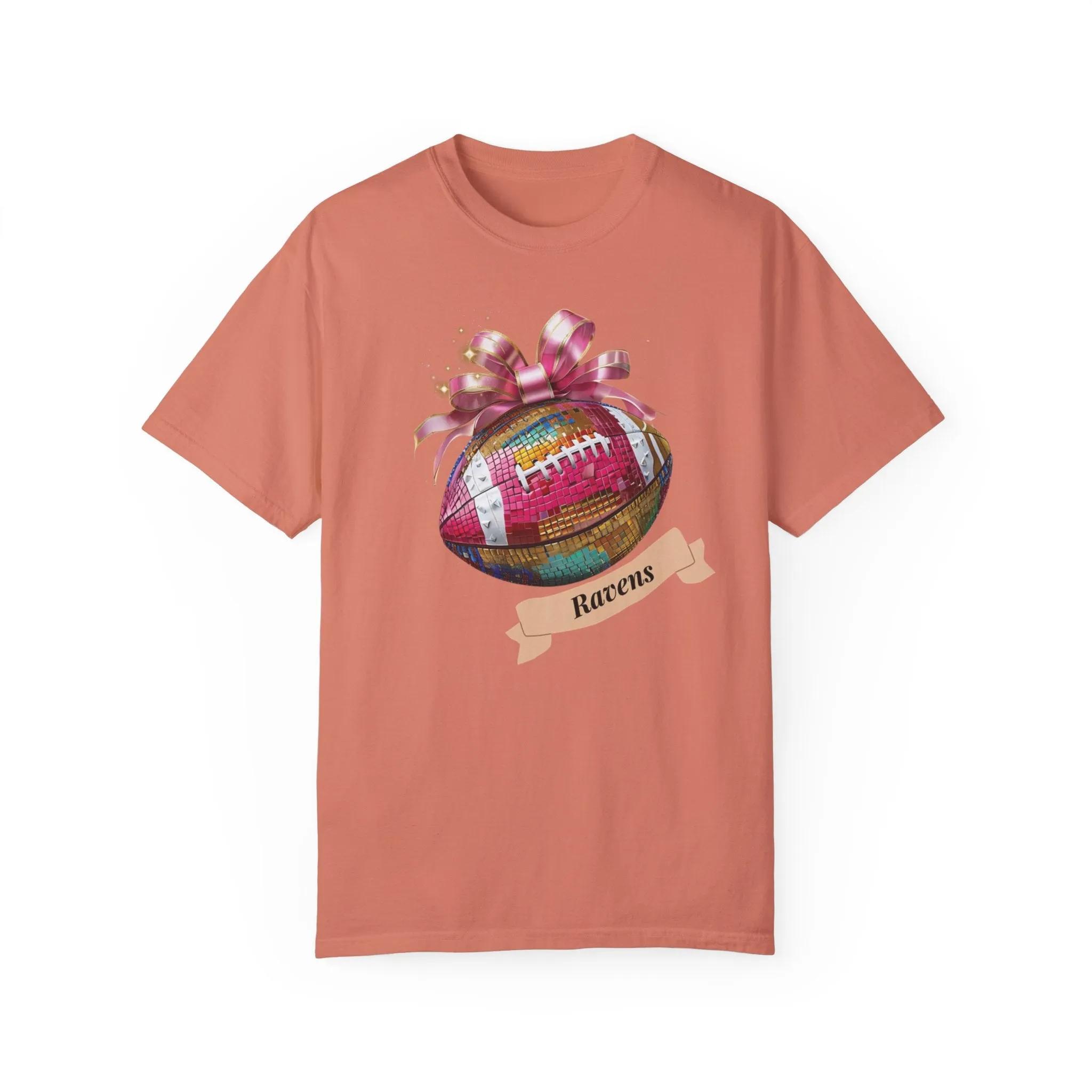 Personalized Football Team Disco Coquette Ribbon Shirt