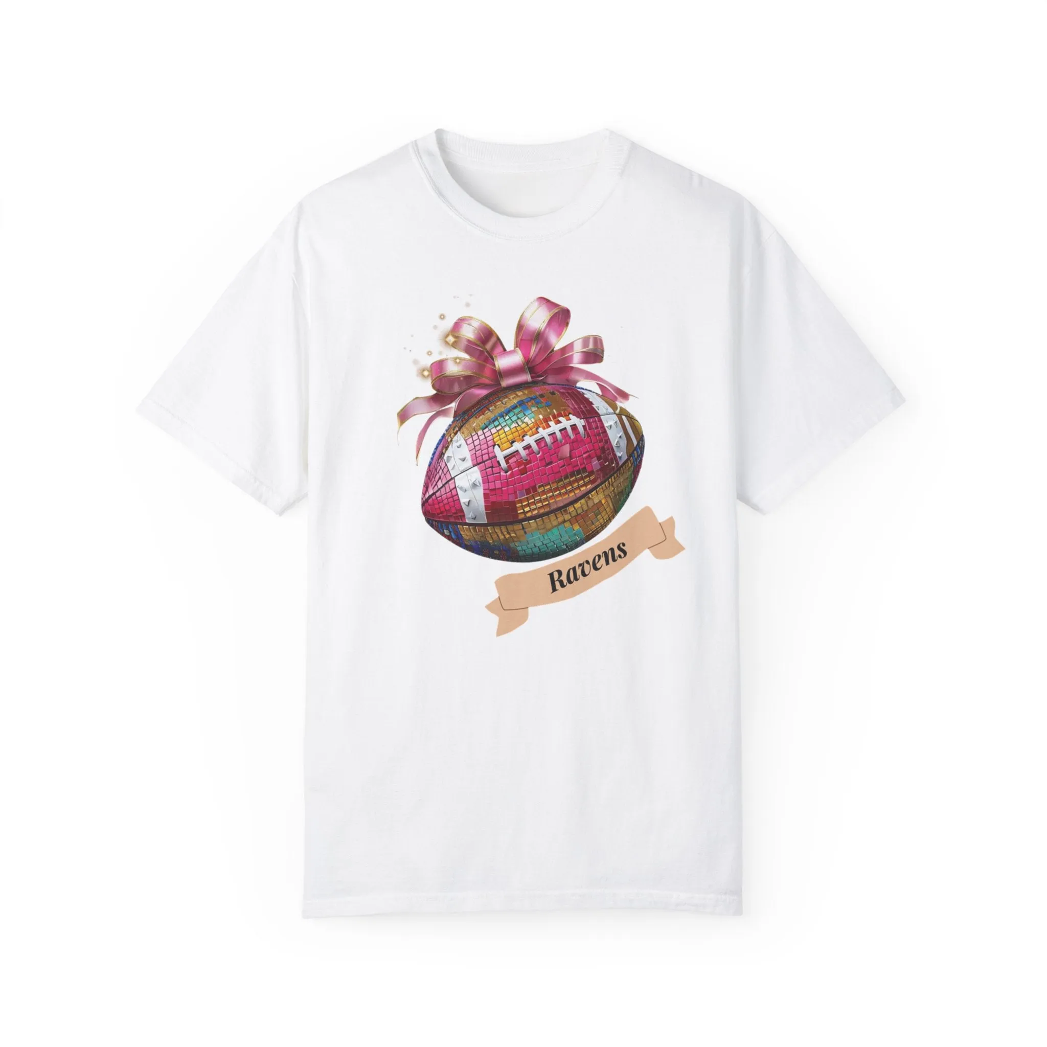 Personalized Football Team Disco Coquette Ribbon Shirt