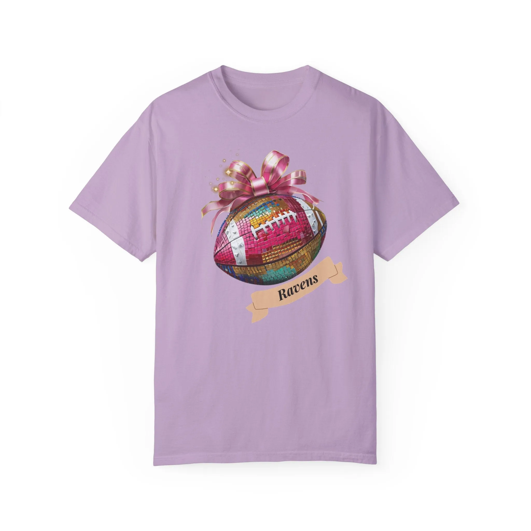 Personalized Football Team Disco Coquette Ribbon Shirt