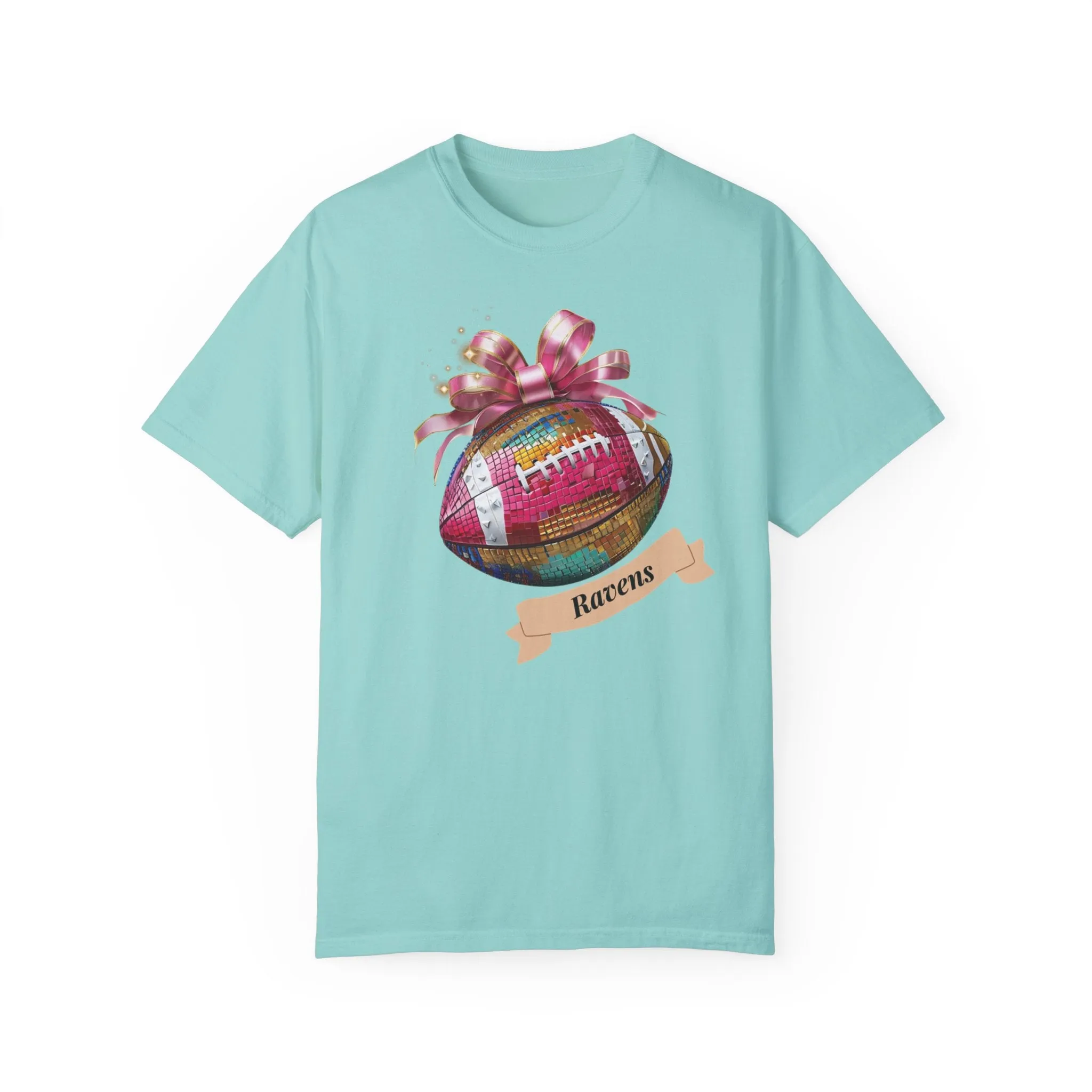Personalized Football Team Disco Coquette Ribbon Shirt