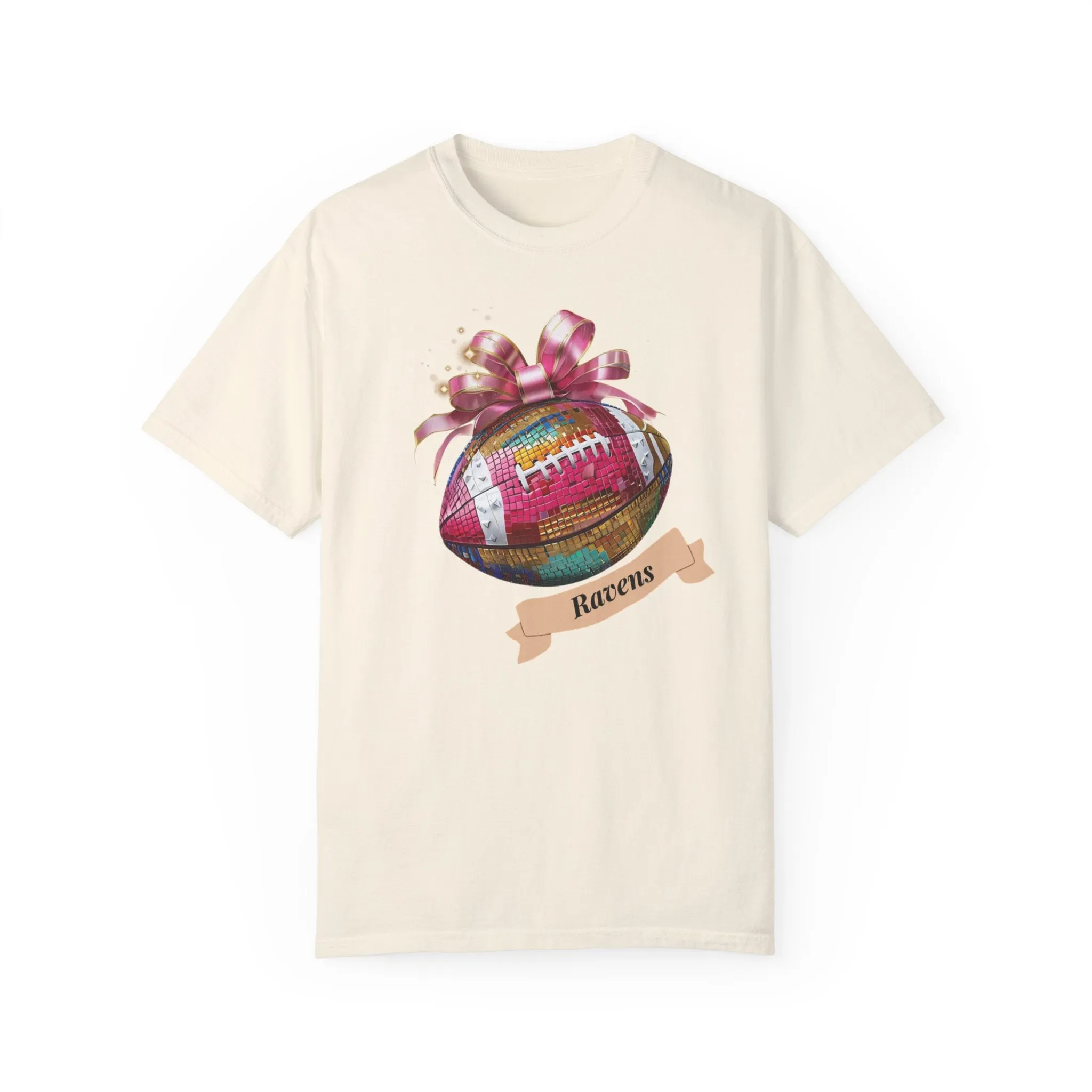 Personalized Football Team Disco Coquette Ribbon Shirt