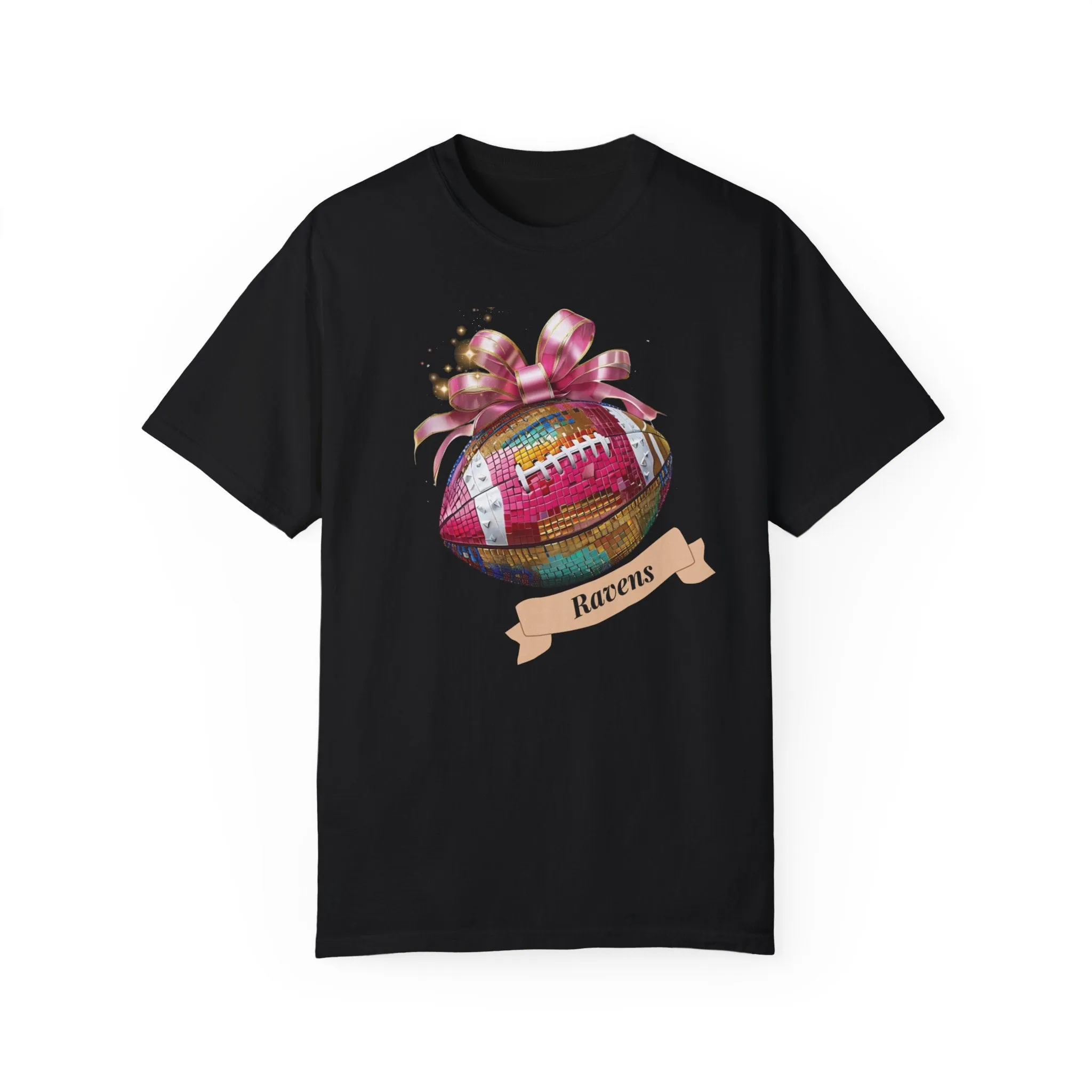 Personalized Football Team Disco Coquette Ribbon Shirt