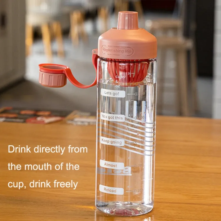 Portable High Temperature Resistant Tea Leaking Plastic Cup, Capacity: 550ml(Purple Yellow)