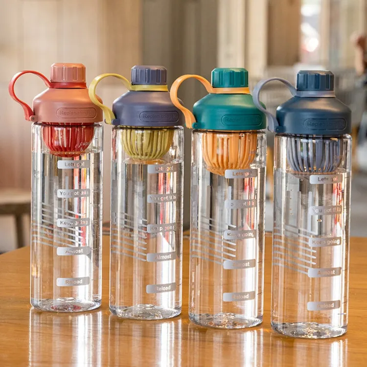 Portable High Temperature Resistant Tea Leaking Plastic Cup, Capacity: 550ml(Purple Yellow)