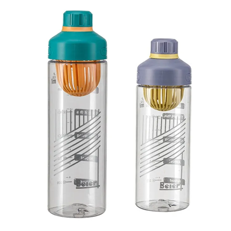 Portable High Temperature Resistant Tea Leaking Plastic Cup, Capacity: 550ml(Purple Yellow)