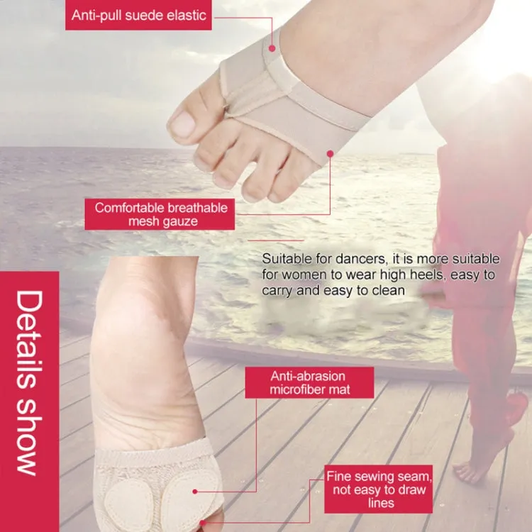 Professional Belly Ballet Dance Toe Pad Practice Shoes Forefoot Pads Socks Anti-slip Breathable Toe Socks Sleeve, Size: L(39-40 Yards)(Flesh Color)