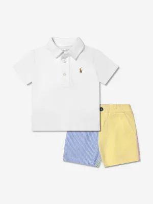 Ralph Lauren Baby Boys Shorts Set in White