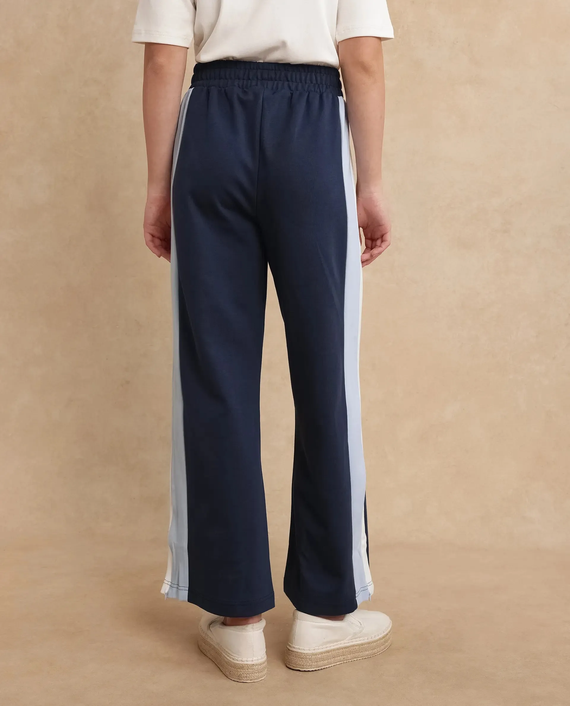 Rareism Women Naut Navy Plain Track Pant