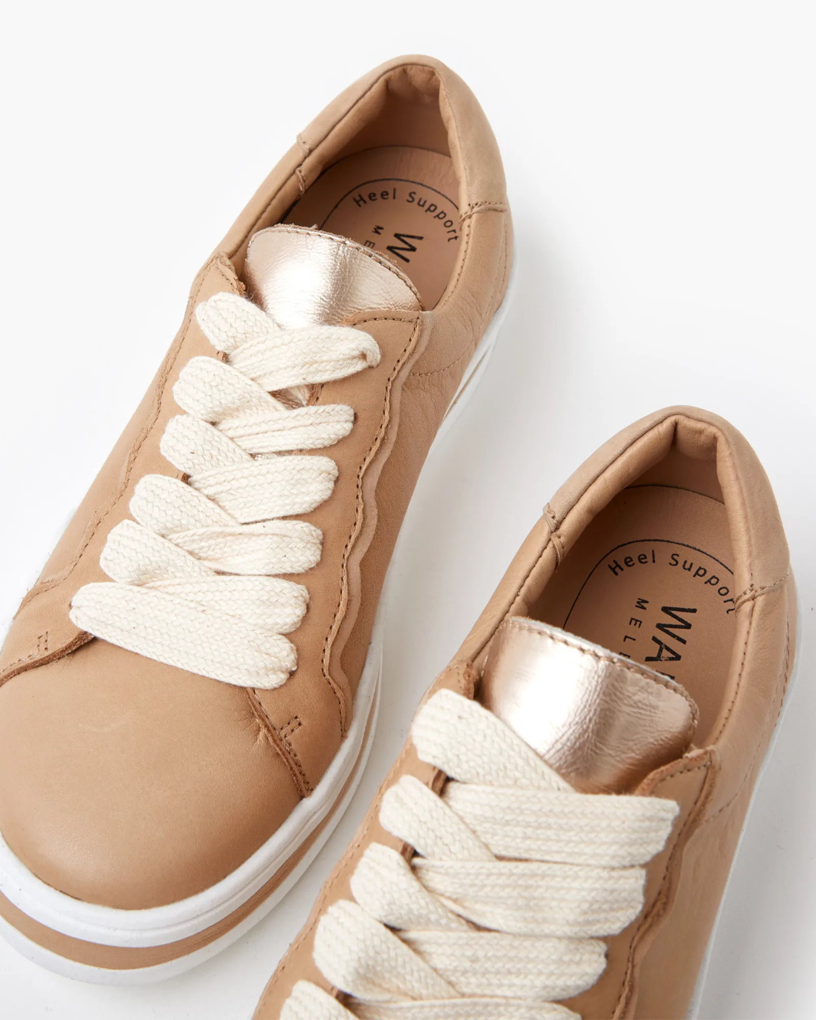 Sass Leather Sneaker - Beige