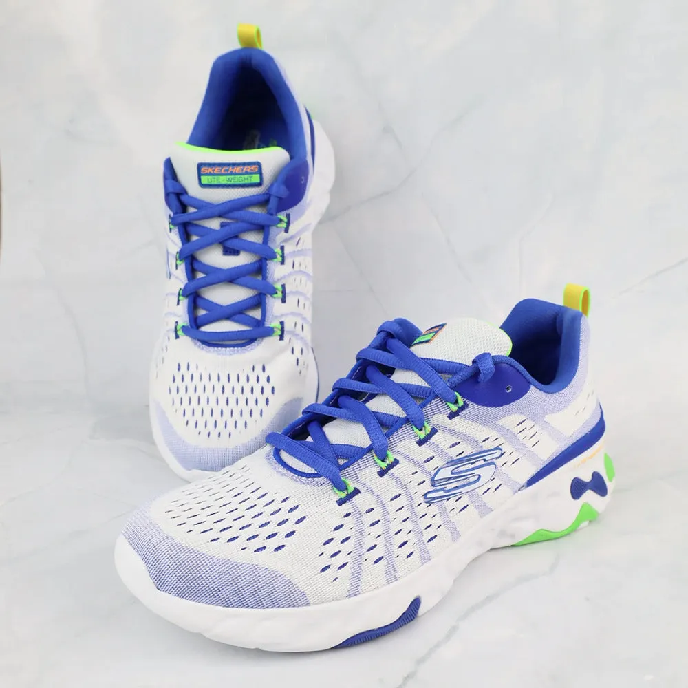 Skechers Eclipse Sports Lifestyle Shoes For Men, White & Purple