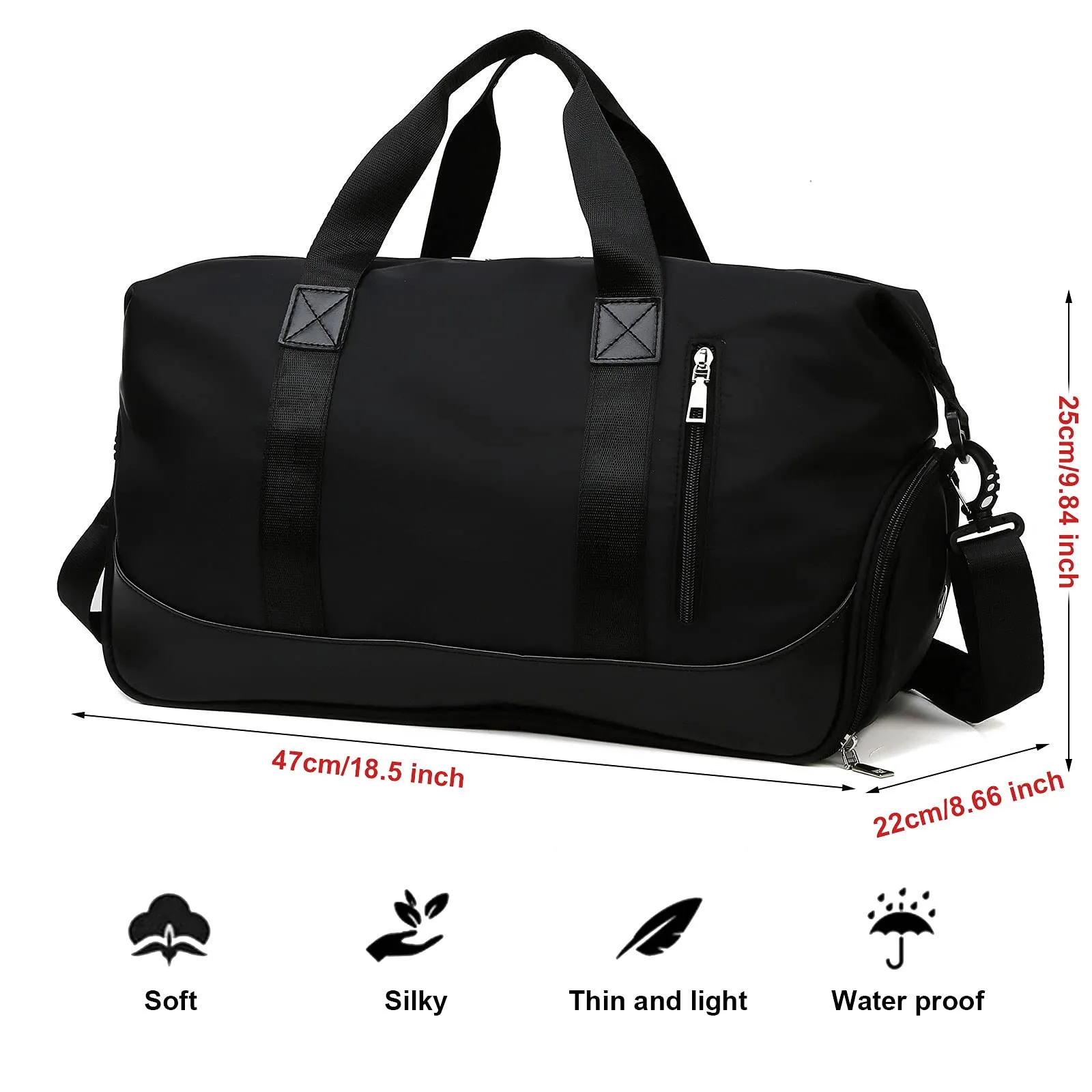 Sports bag Travel bag with shoe compartment and wet compartment