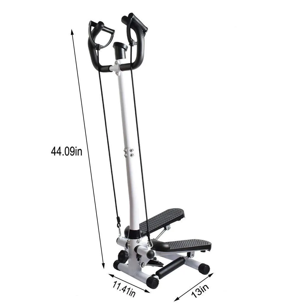 Step Fitness Machines Household Mute Armrest Multi-Function Exercise Sports Stepper Trainer Machine Resistance Bands LCD Monitor Air Climber【Ship from USA】