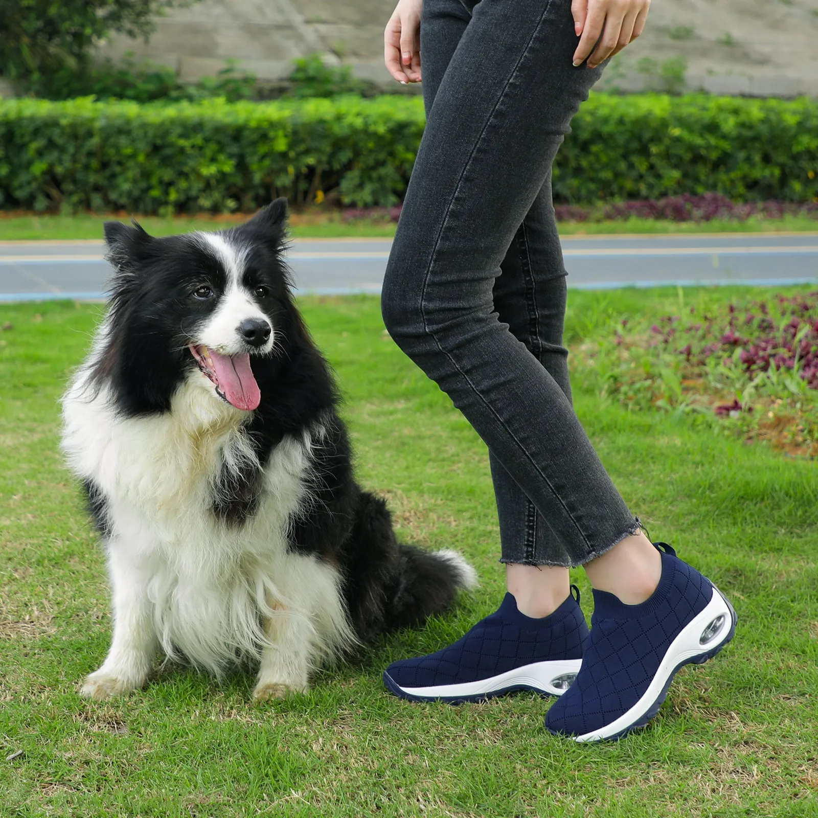 STQ Womens Slip on Sock Sneakers