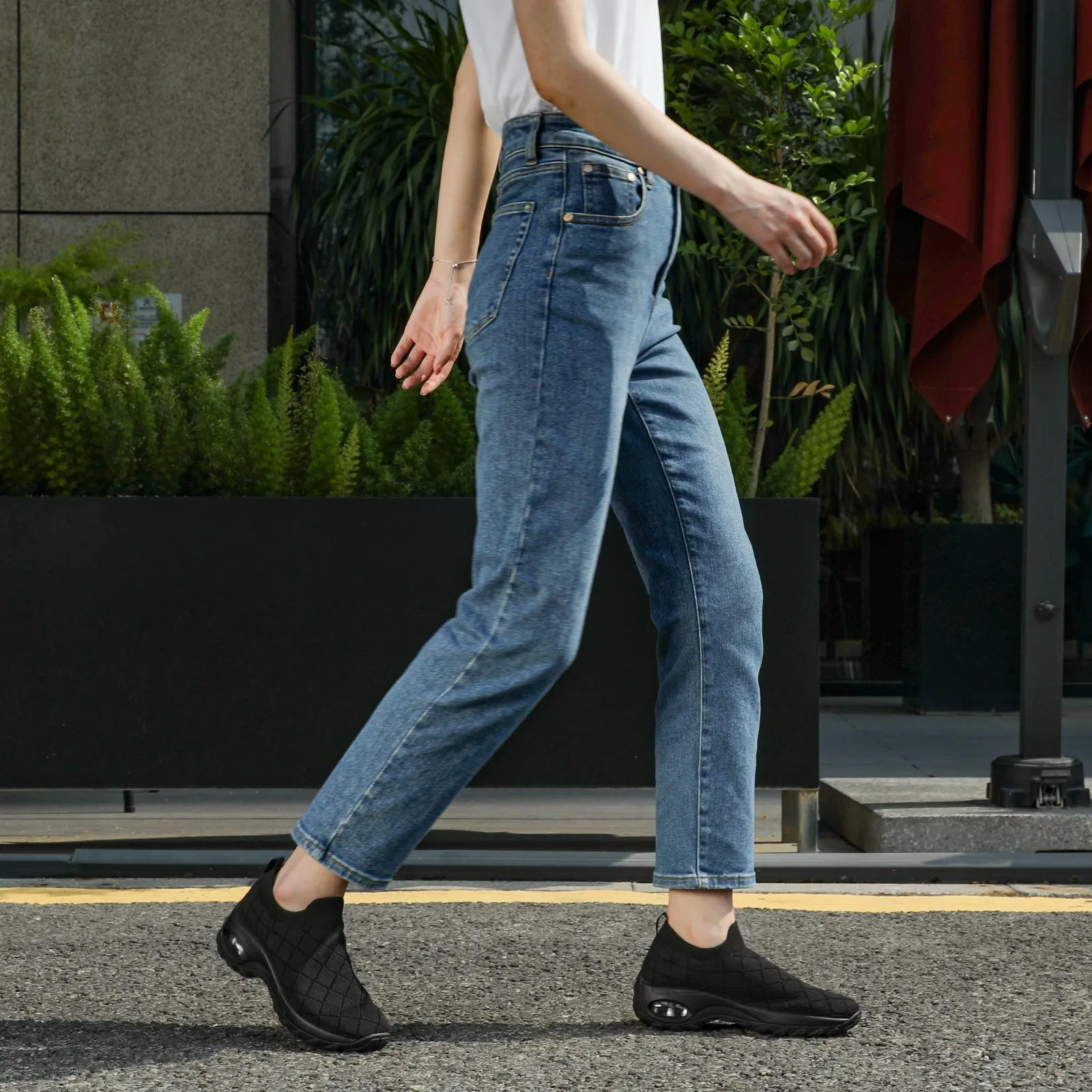 STQ Womens Slip on Sock Sneakers