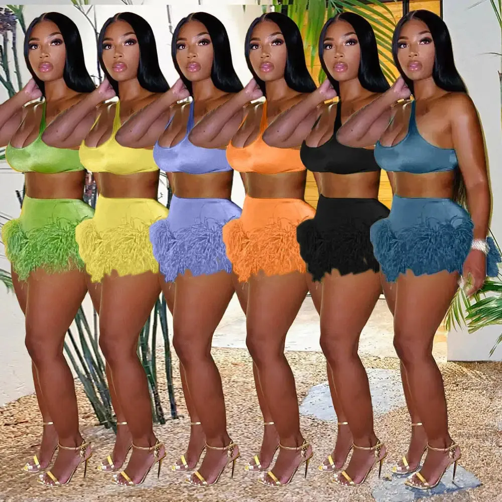 Straight Fringe Two Piece Set^