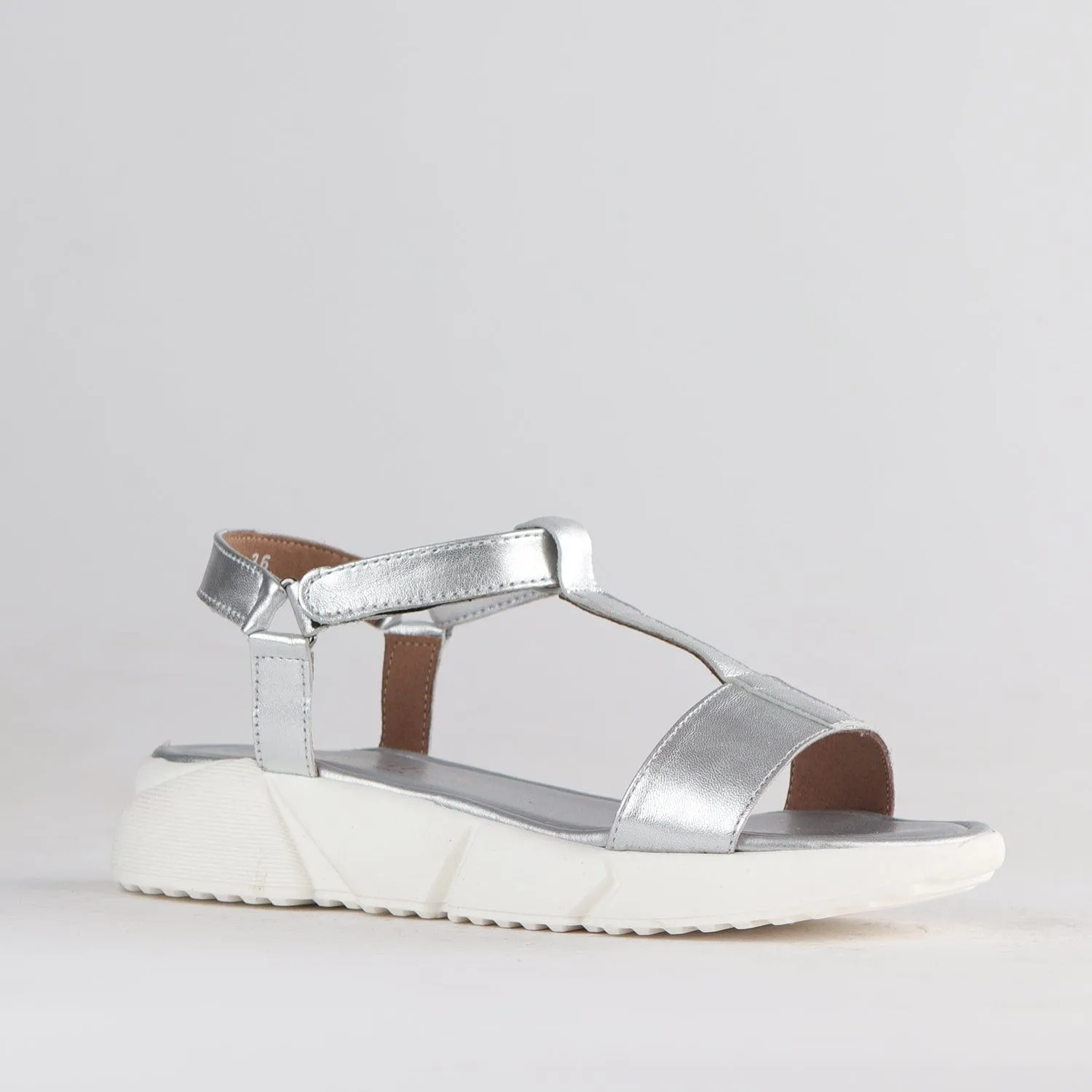 Strap Slingback Sandal in Silver - 12685