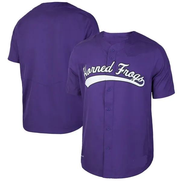 TCU Horned Frogs College Style Customizable Baseball Jersey - 3 Styles Available