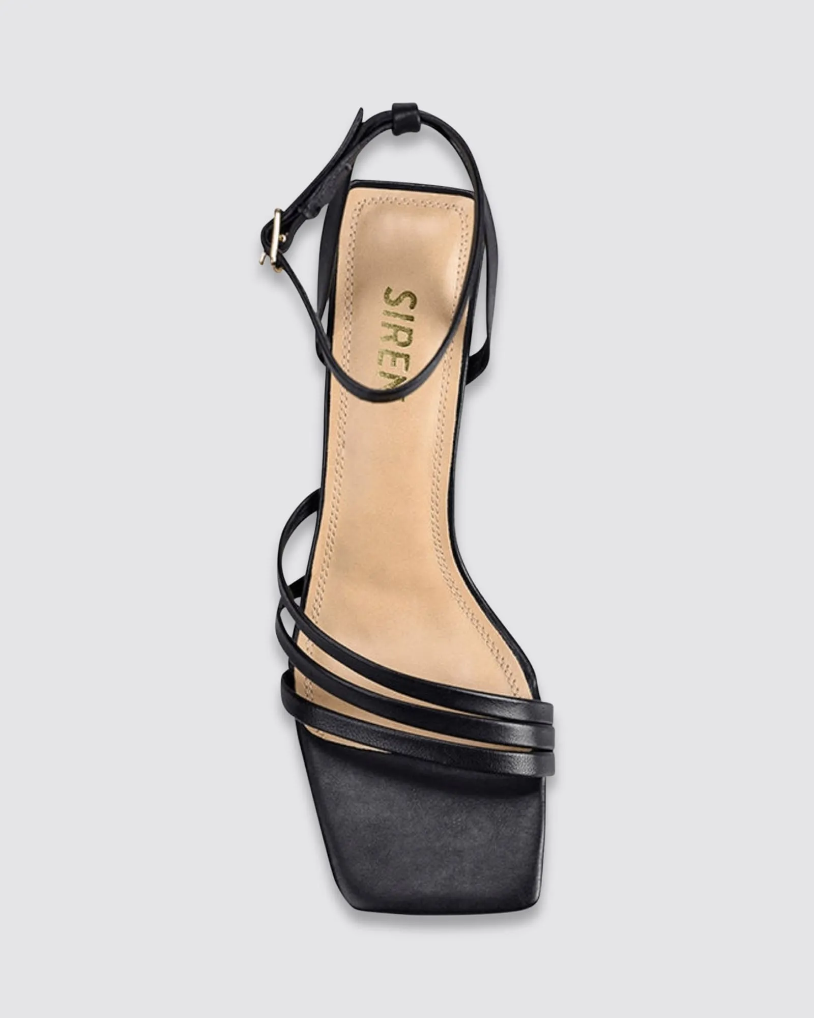 TESSIE HEEL SANDALS BLACK LEATHER