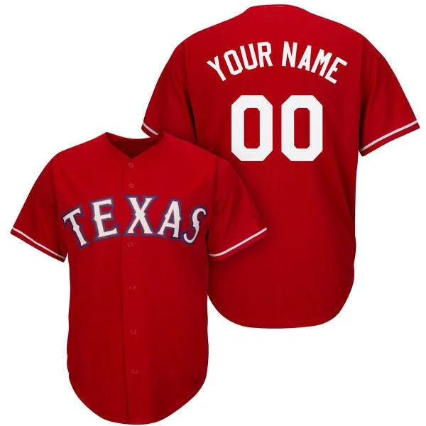 Texas Rangers Customizable Pro Style Baseball Jersey - 3 Styles Available