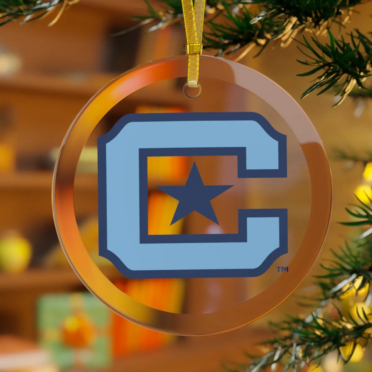The Citadel, Block C Star logo, Glass Ornament