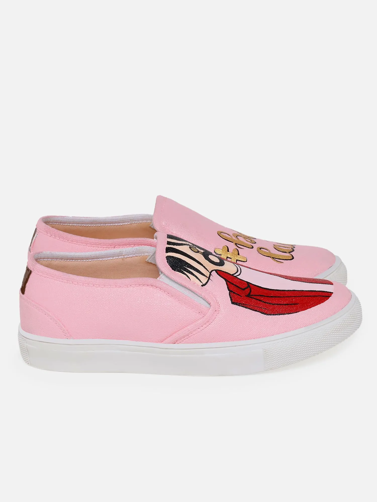 THE QUIRKY NAARI Boss Lady Slipons - Pink - Fashionable Yet Functional | Pink | 5 UK