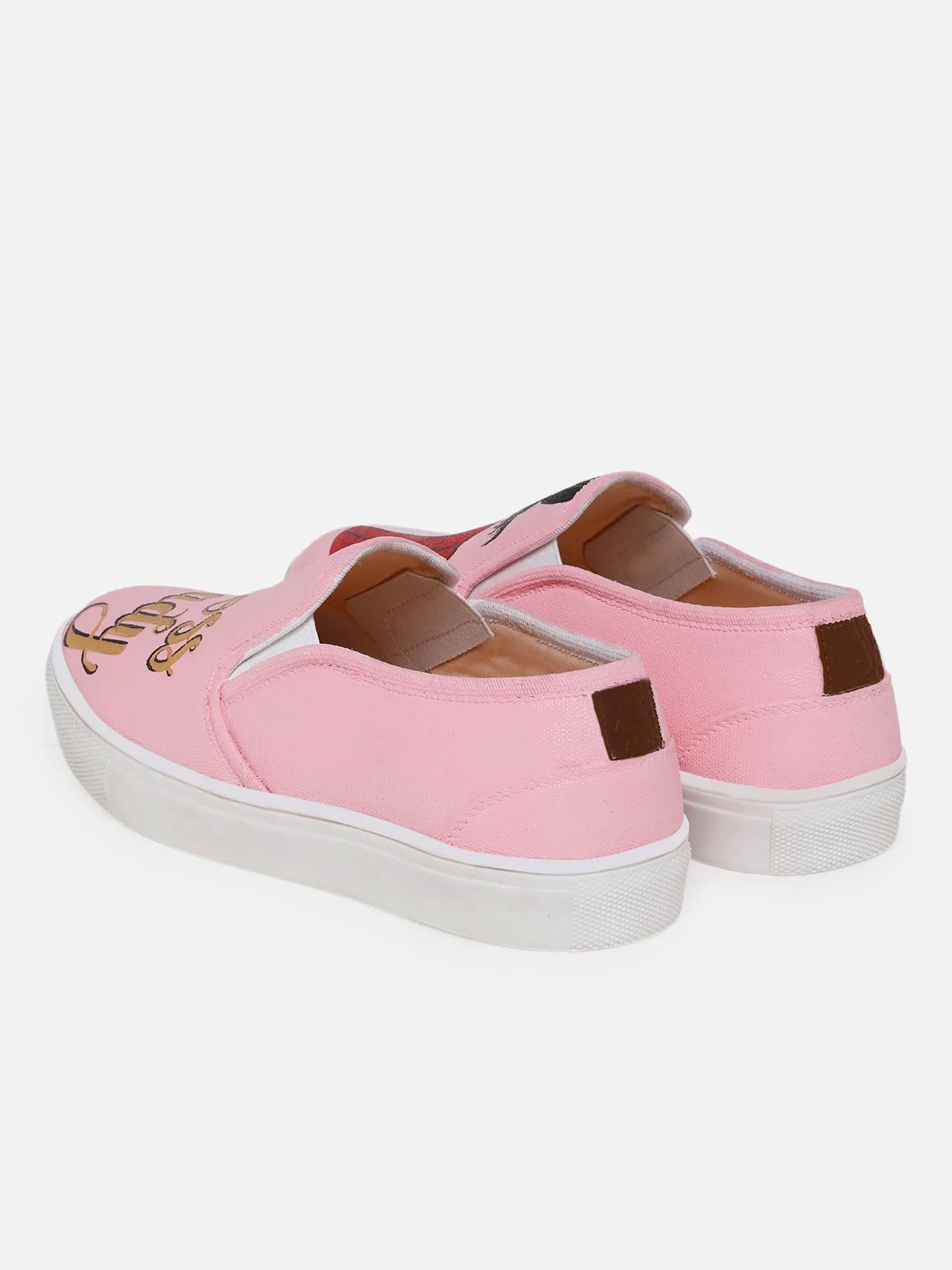 THE QUIRKY NAARI Boss Lady Slipons - Pink - Fashionable Yet Functional | Pink | 5 UK