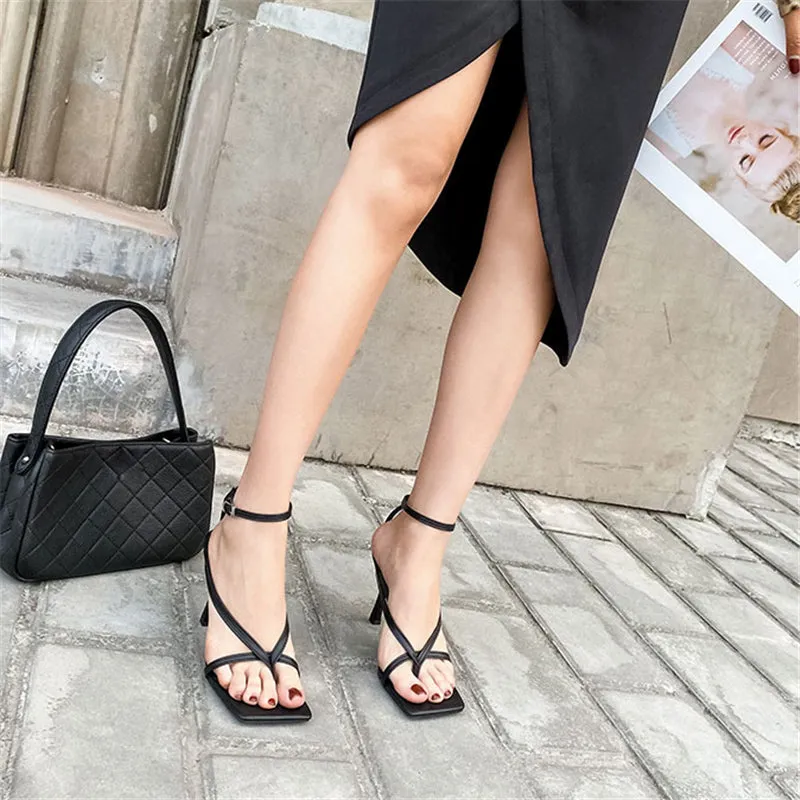 Uniwim Summer Fashion Women 9Cm High Heels Strap Blue Green Sandals Fetish Sandles Lady Stripper Luxury Brand Designer Cross Tie Shoes